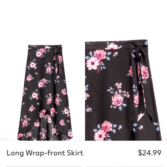 New H&M Floral Long Wrap Skirt - Picture 5 of 7
